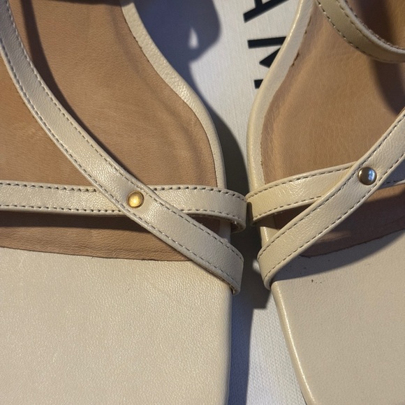 Frame Denim Cream Strappy Sandals - Picture 5 of 6